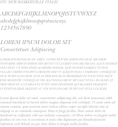 ITC New Baskerville Italic